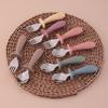 Color Kids 2PCS Stainless Steel Spoon Fork Set Dishwasher Safe BPA Free Utensils Baby Feeding Cutlery Baby Newborn Items
