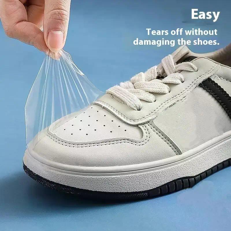 30/90 Stück Schuhspitzen Regenschutz Aufkleber Klare Folien Schuhspitze Fleckenentferner Abriebfest Schmutzabweisend Wasserdicht Schuh Aufkleber