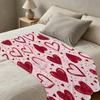 Heart Pattern Flannel Blanket Soft Plush Cozy Warm Throw, Skin-Friendly Fluffy Blanket for Home, Dorm, Valentine’s Day Gift, Ideal for Bed & Couch