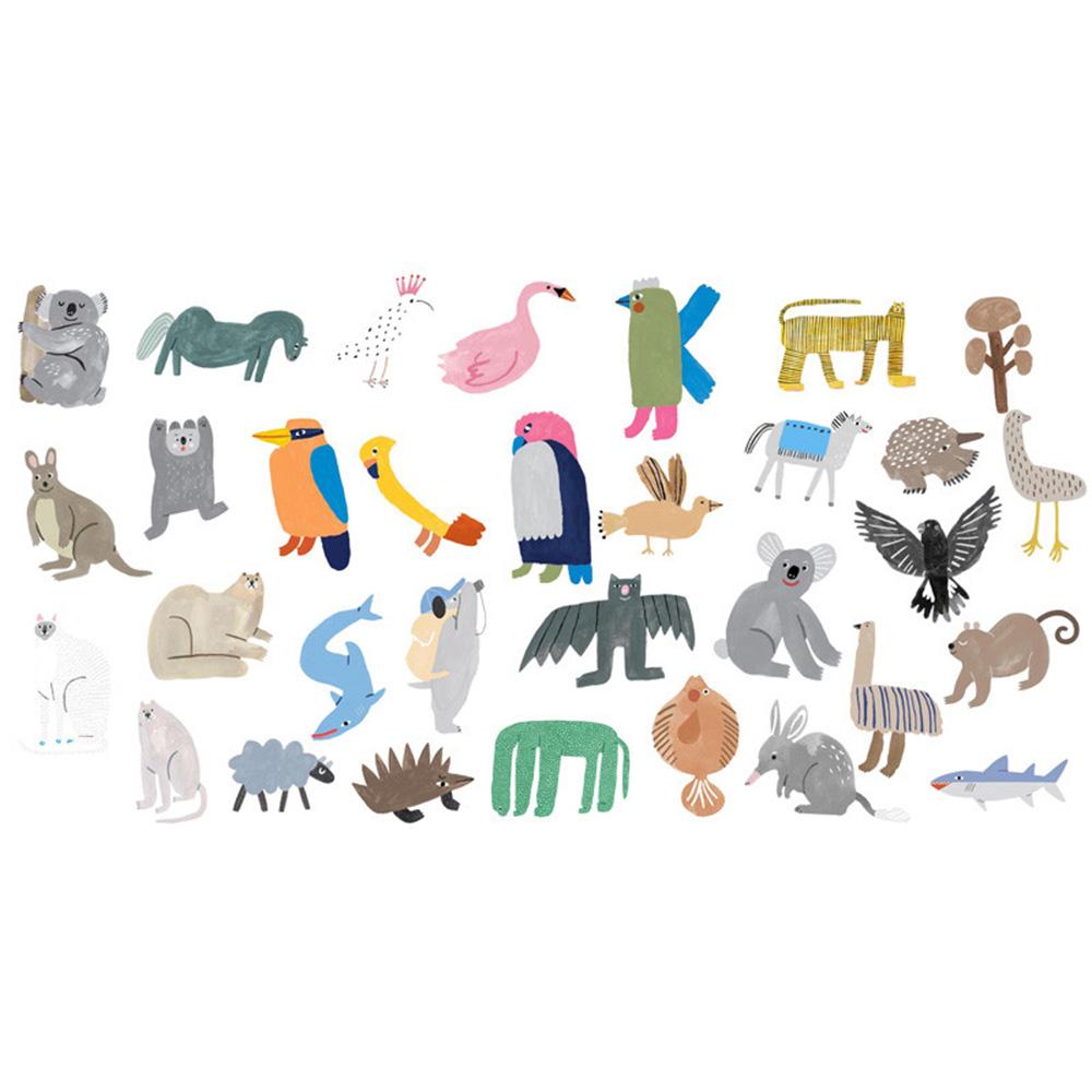 Cute Animal Stickers Funny Personalized Animal Stickers New Hand-Painted Decals for Journal Diary Scrapbook Photo Album Decor