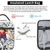 Vintage Luffy Black White Manga One Piece Lunch Bag  Picnic Lunch Box For Girl Boy  Thermal Tote Handbags Portable Cooler Bag
