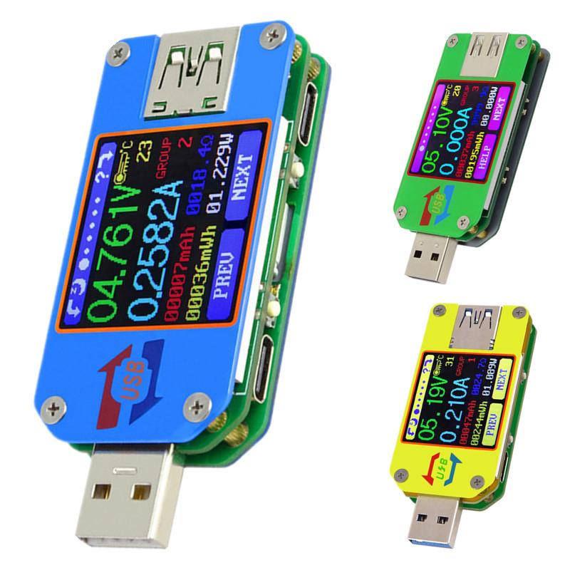 

Type- C Voltmeter Ammeter UM25/25C UM24/24C UM34/34C Color LCD Display DC Volt Quick Charger amp ammeter Power Bank Detector