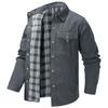 Spring Autumn Mens Flannel Plaid Shirt Jacket Casual Men Retro Lapel Cotton Warm Shirts Men Tactical Windbreaker Jacket Clothing