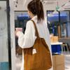 Sacs à bandoulière Envirmental Sacs cabas féminins Sacs de rangement Grand sac en velours côtelé Pour un usage quotidien Cadeau pour filles Shopping