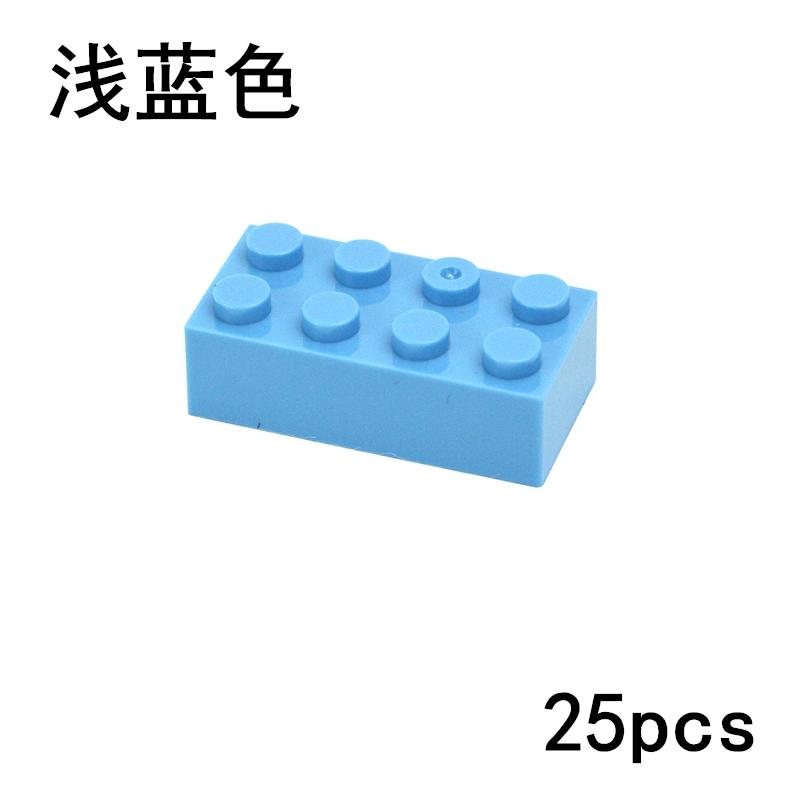 25pcs DIY 2x4 Dots Thick Figures Block Bricks Learning Educational Classic Assemblage Brick Playset Fits For Leduo 3001 Toys Playsetss For Children