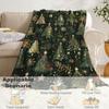 1pc Spanish-Inspired Christmas Flannel Throw Blanke Christmas Trees, Stars & Baubles - Perfect for Bed, Sofa, Office,