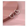 Hollow Heart Shape Buckle Earrings Sweet Fashion Jewelry For Women