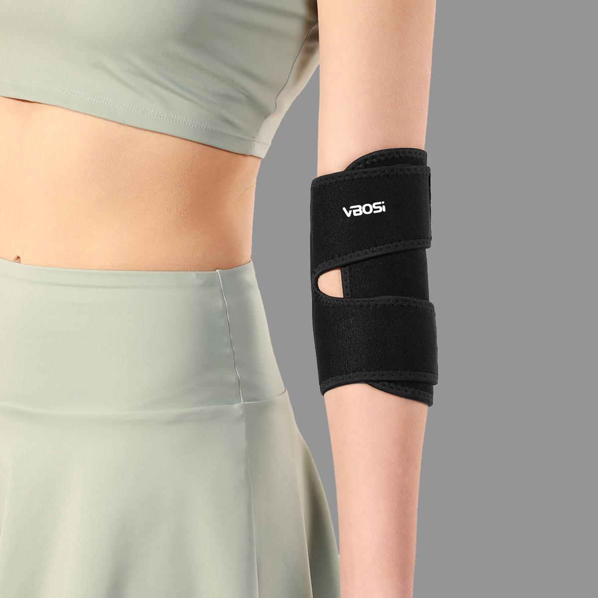 1 Piece Adjustable Neoprene Elbow Support Brace - Comfortable Sports Fitness Protector for Men and Women one size