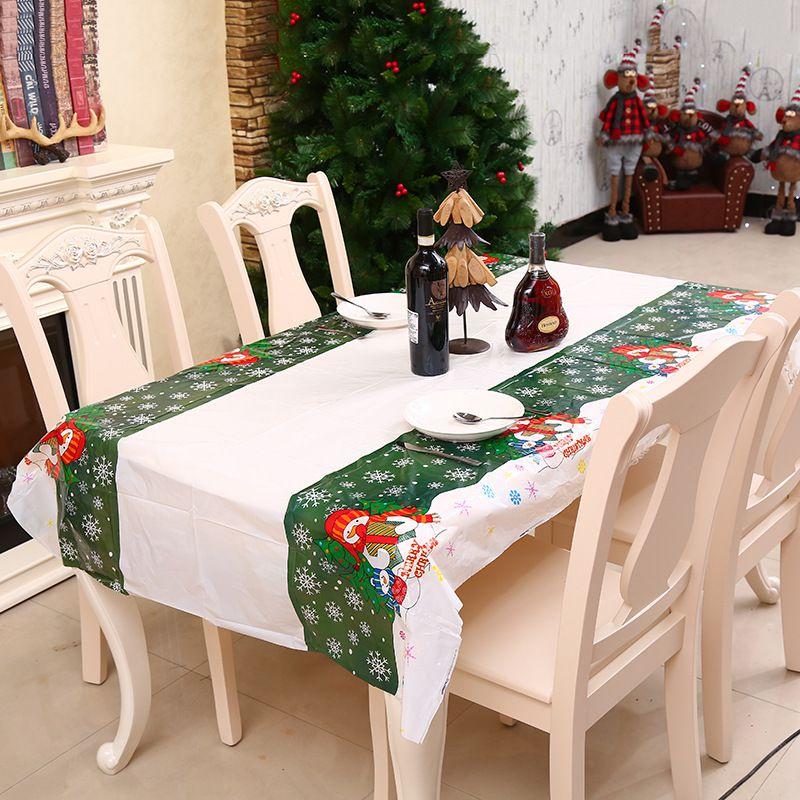 

Bell Christmas Treesnowmansantaxmas Tablecloth Table Cover Cloth Decor Home D
