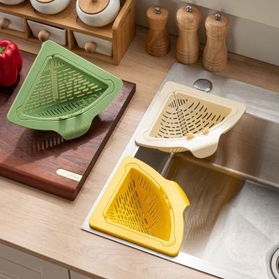 Sink Swan Drain Basket Household Magnetic Kitchen Vegetable Washing Multi-functional Pool Triangular Plastic Water Filter Rack