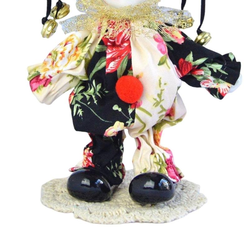 Elegante 7-Zoll-Porzellan-Clownpuppe zur Dekoration und zum Sammeln Puppenmodell zur Ausstellung und als Geschenk Valentinstagsgeschenk