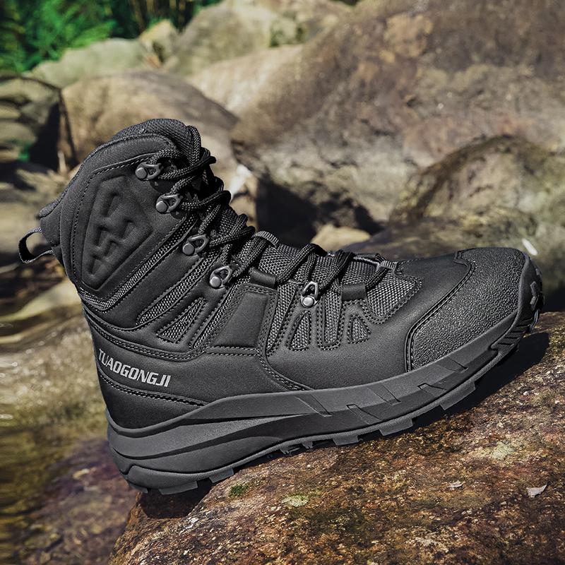 Męskie buty trekkingowe Nowe buty na platformie Outdoorowe taktyczne sneakersy Botki