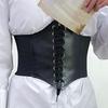 1PC Delicate Texture Elegant Posture Soft Durable Faux Leather Shirts Stylish Versatile Wide Waistband Daily