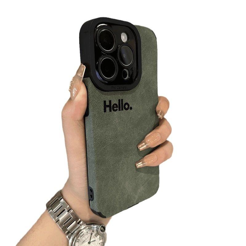 Simple English Suitable for IPhone 16 Pro IPhone Case with Dirt Resistance and Full Cover Anti Fur Soft Case