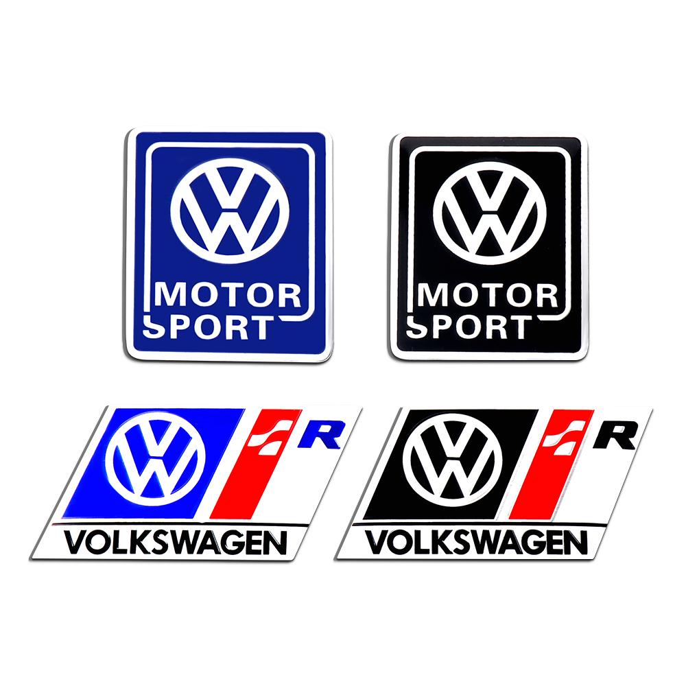 Valve Stems Caps Aluminum Car Logo Body Trunk Sticker Badge Decor Auto Accessories For Volkswagen VW GTI Golf Tiguan Passat Jett zh9