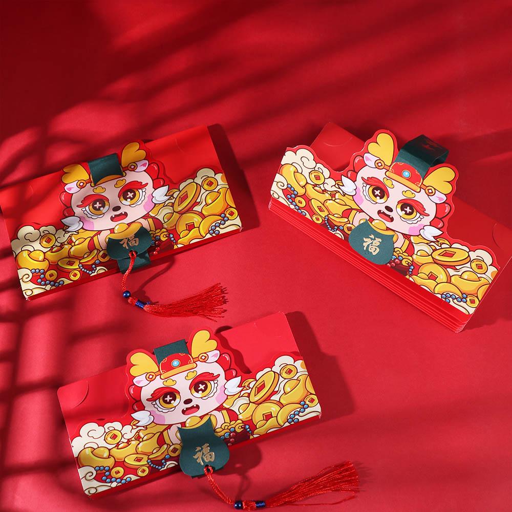 

Cartoon Folding Red Envelope Fodable Blessing Bag 2025 New Year Packet Spring Festival Style 2