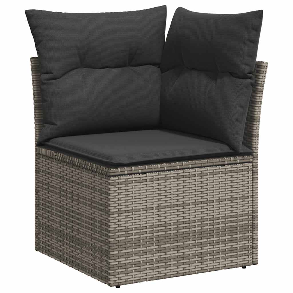 Vidaxl 5-Cz. Garden Lounge Set, Cushions, Grey PE Rattan