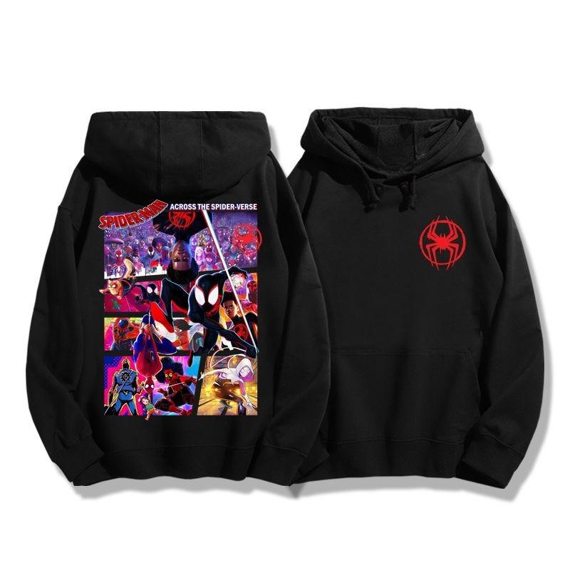 Marvel Spider-Man Anime Printed Hoodie Autumn/Winter New Men's and Women's American Trend Large Size Loose Casual Sweater Top