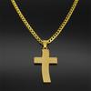 Adjustable Chain Crosses Pendant Necklace Accessory for Men and Women Stainless Steel Versatile Fashion Accessory