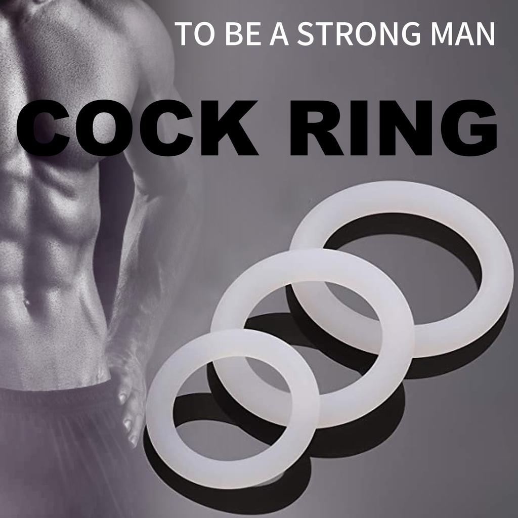 Cock Rings 3PCS Flash In The Night Lock Durable Silicone Penis Ring Sex Toys for Men Male Delay Ejaculation Scrotum Lock Ring