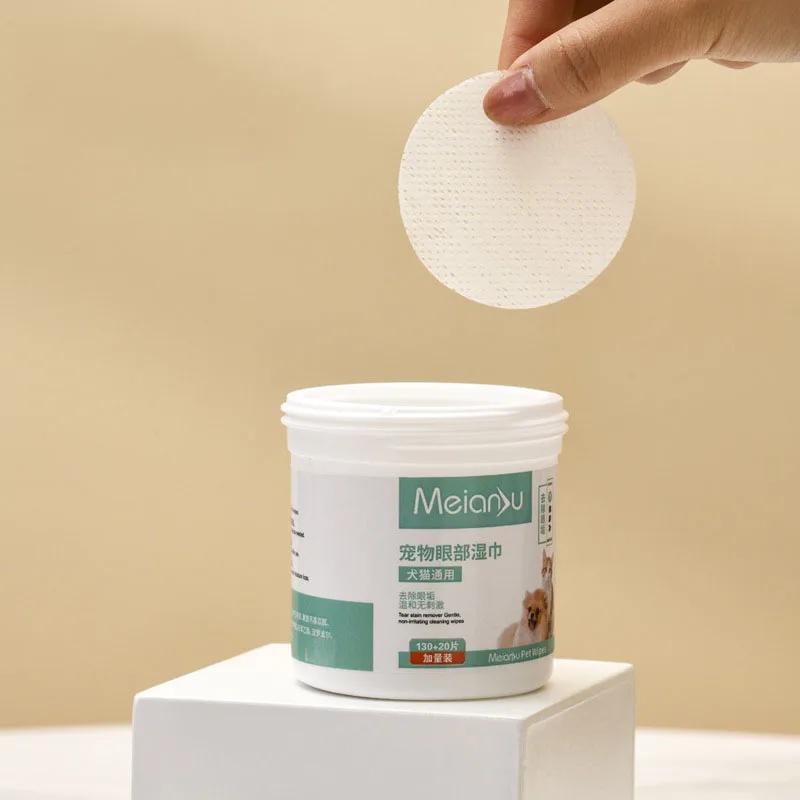 150Pcs Pet Wipes Dog Cat Eyes Ears Cleaning Paper Towels Eyes Tear Stain Remover for Puppy Kitten Ears Cleaner Grooming Supplies