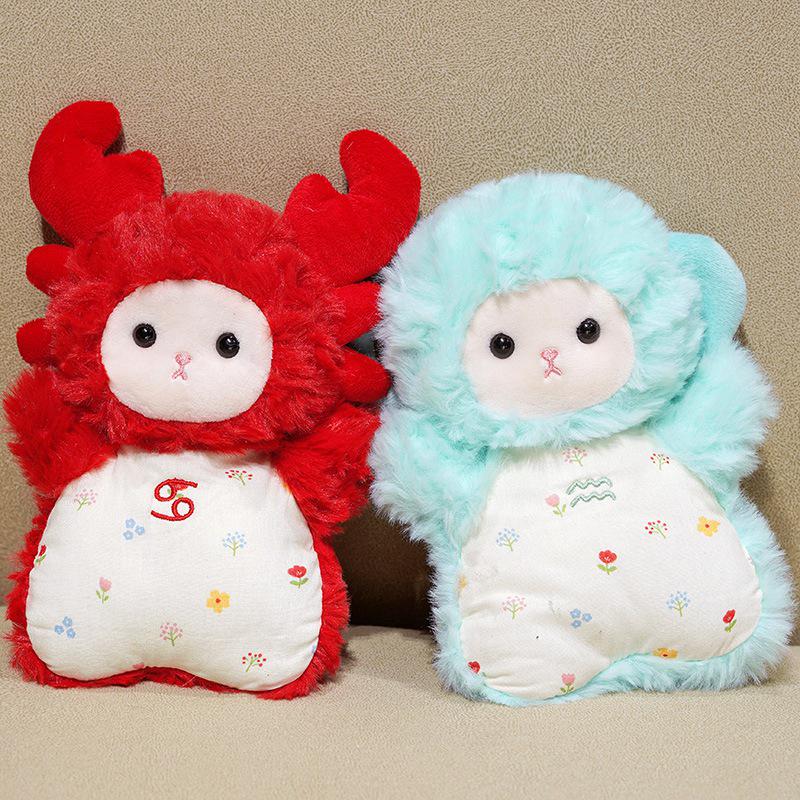 Zodiac Plush Toy: Cute Sheep & Rabbit Bean Bag for Girls' Birthdays