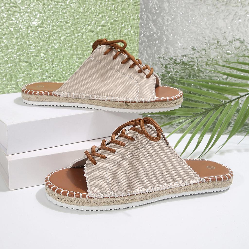 In the Summer of 2025, the New Round Head Solid Color Large Size Front Strap European and American Style Women's One-character Thick-soled Slippers.