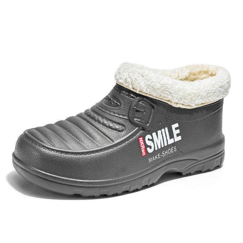 

Зима Новые Мужские Снежные Ботинки Плюшевые ЭВА Водонепроницаемые Повседневные Рабочие Ботинки Дождевые Ботинки Высокие Теплые и Удобные Хлопковые Ботинки 2025 45 серый