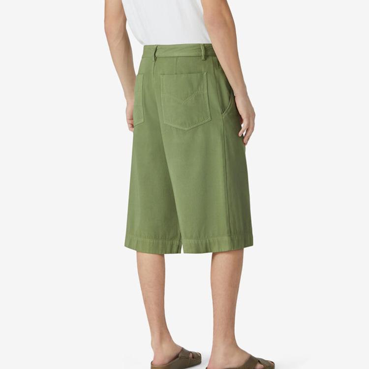 Kenzo SS21 Loose Fit Shorts Summer Men's Olive Green FB55SH2125AA-49