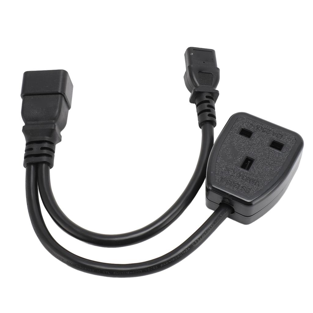 IEC320 C20 To C13  Power Cord Professional Male To Female IEC320 C20 To C13  Y Splitter Cable 1.0ft