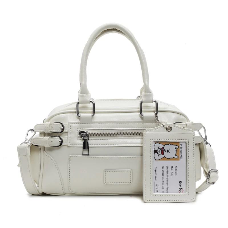 

Glossy PU Solid Zipper Sqeare sweet Shoulder Bags 2026 New Stylish Design Crossbody Bags Hot Trendy Designer Handbags for Women білий