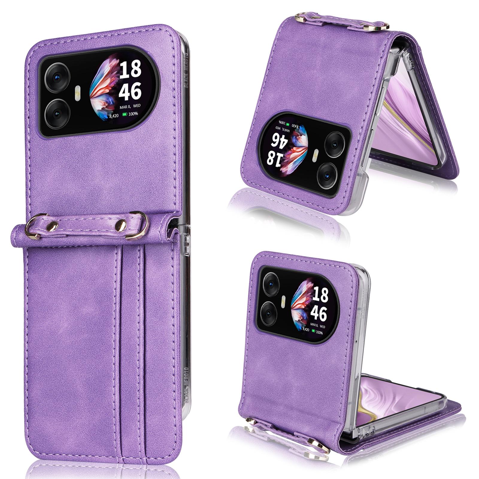 

Для Blackview Hero 10 4G Чохол Слоти для карток Шкіряний чохол для телефону зі шнурком Purple