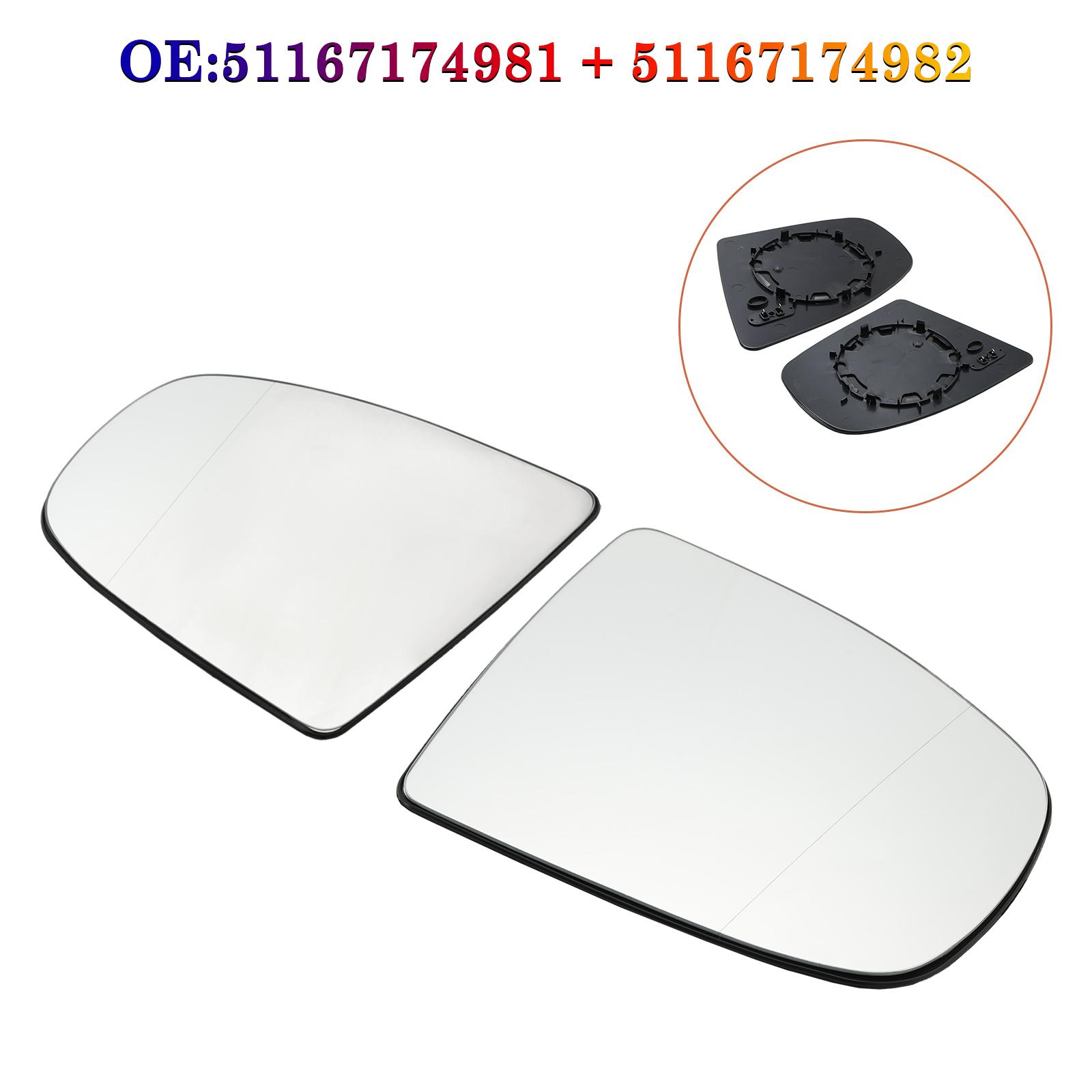 

1 пара зеркальных стекол с подогревом крыла для BMW X5 X6 E70 E71 E72 08-14