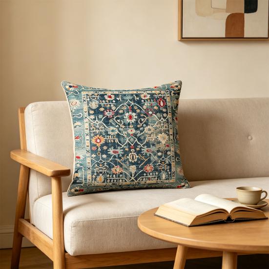 Boho Throw Pillow Covers, 18 x 18 Inch Bohemia Ethnic Style Cushion Case, Decorative Pillowcase for Sofa Couch