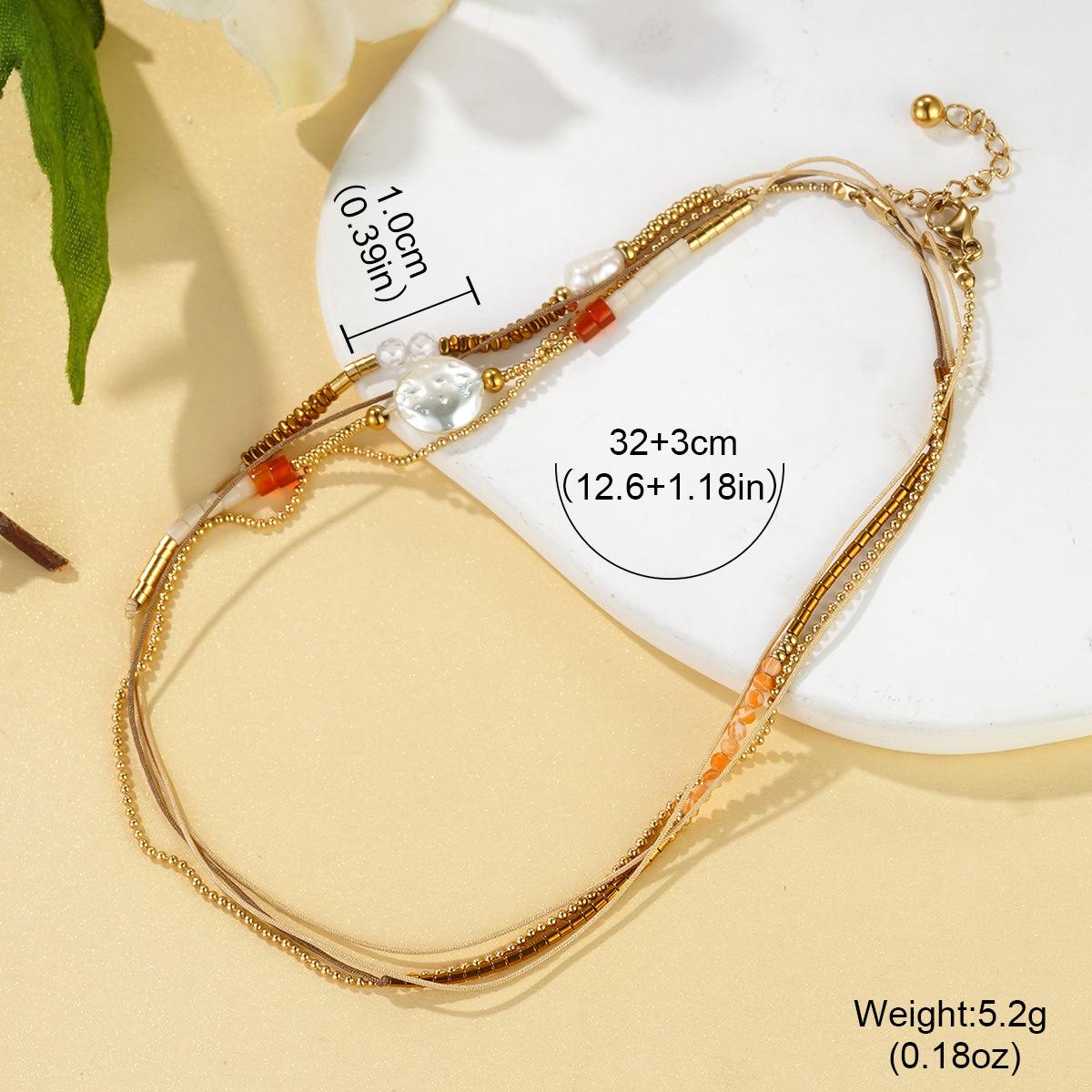 Fashion new handmade necklace multi-layer stacked bracelet Bohemian niche personalized hand jewelry