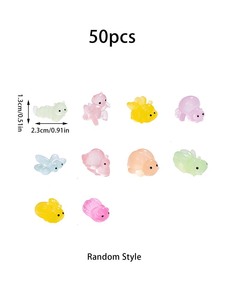 Non-Toxic 10/20Pcs Glow In Dark Insect Figurines Luminous Resin Animals For Fairy Garden Home Decor Gift