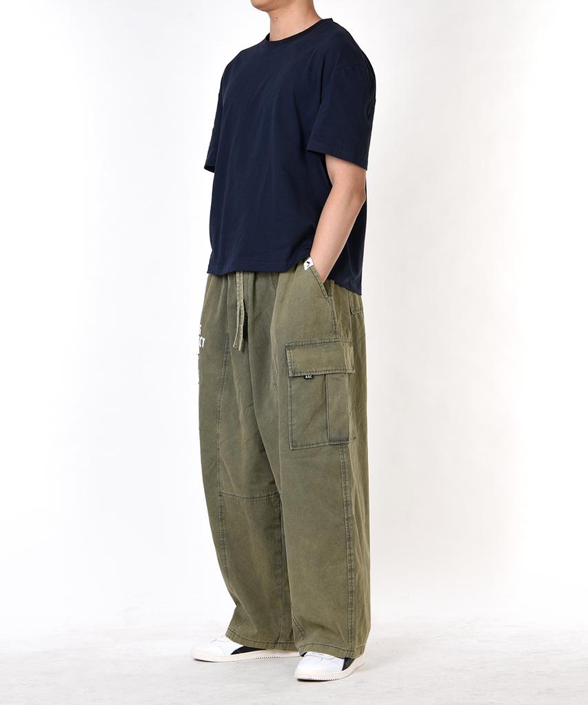 AOG PROJECT Solid Crop Short Sleeve T-Shirt (Navy)