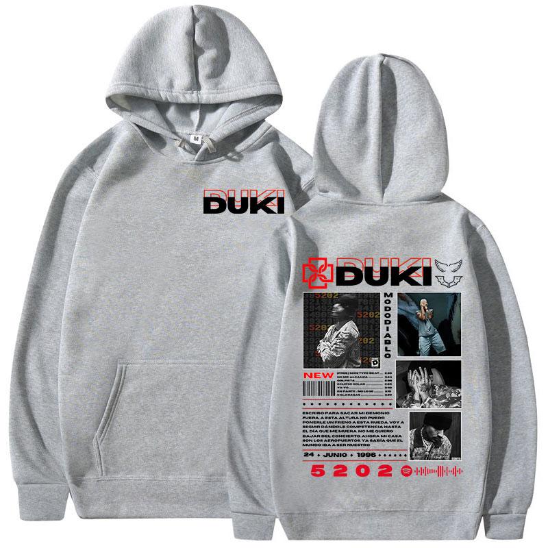 Rapper Duki 5202 MIXTAPE Album Hoodies Men Women Clothing Fashion Hip Hop Hooded Sweatshirts Casual Fleece Long Sleeves Pullover