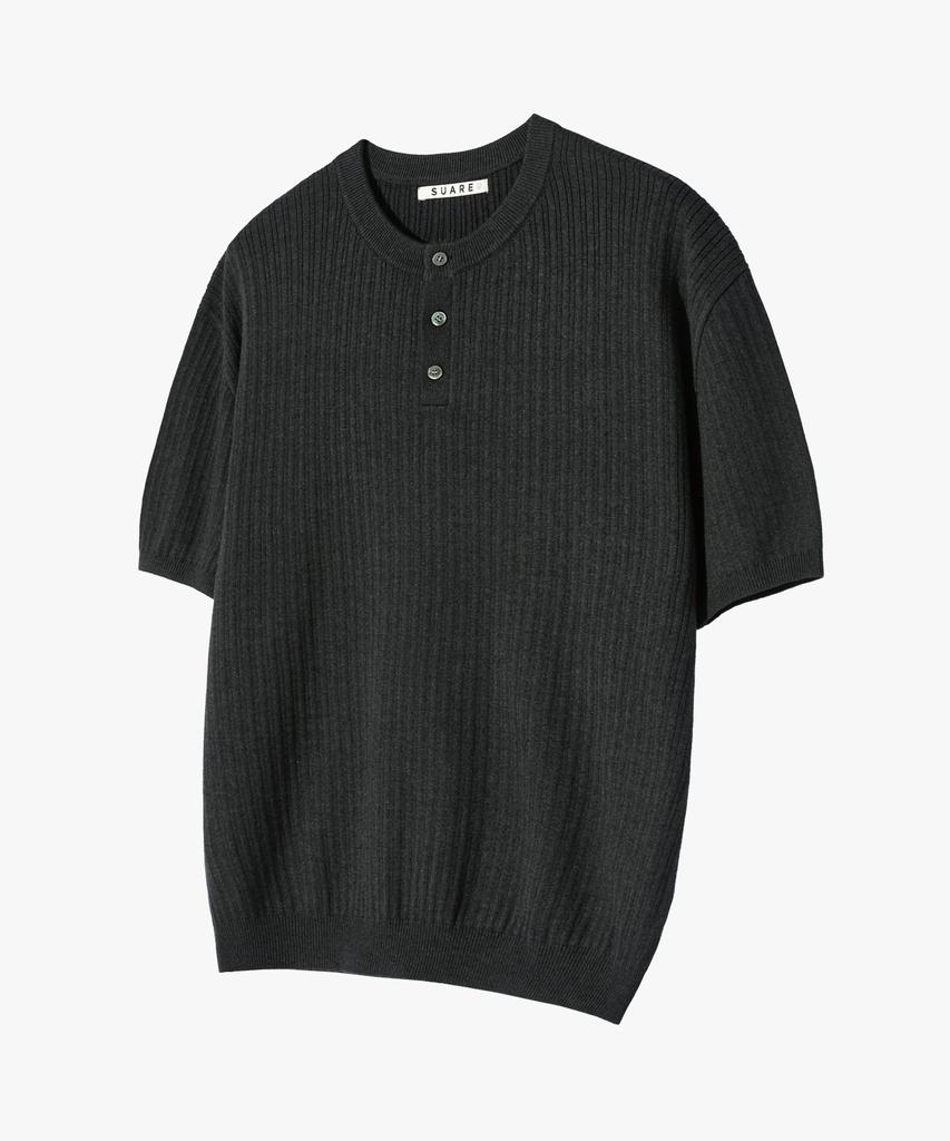 SUARE Cotton Henley Neck Washable Knit - 6 Colors (Type B)