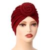 1PC Women Headscarf Breathable Decor Headwrap Fashion Solid Color Elegant Turban Hat Top Flower Sunscreen Hijab