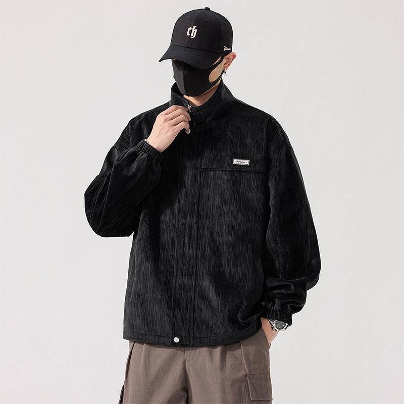 

Jacket Men s Spring and Autumn New Outdoor Men s Plus Size Top Men s Jacket Casual Stand Collar Versatile Loose Clothes M