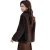 2024 new autumn and winter imitation mink velvet hooded fluffy coat for women, small loose and thin thickened buckle coat