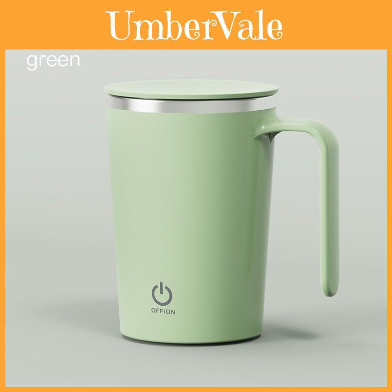 Stainless Steel Coffee Mug With Auto Stirring And Rechargeable Usb Power For Travel And Outdoors