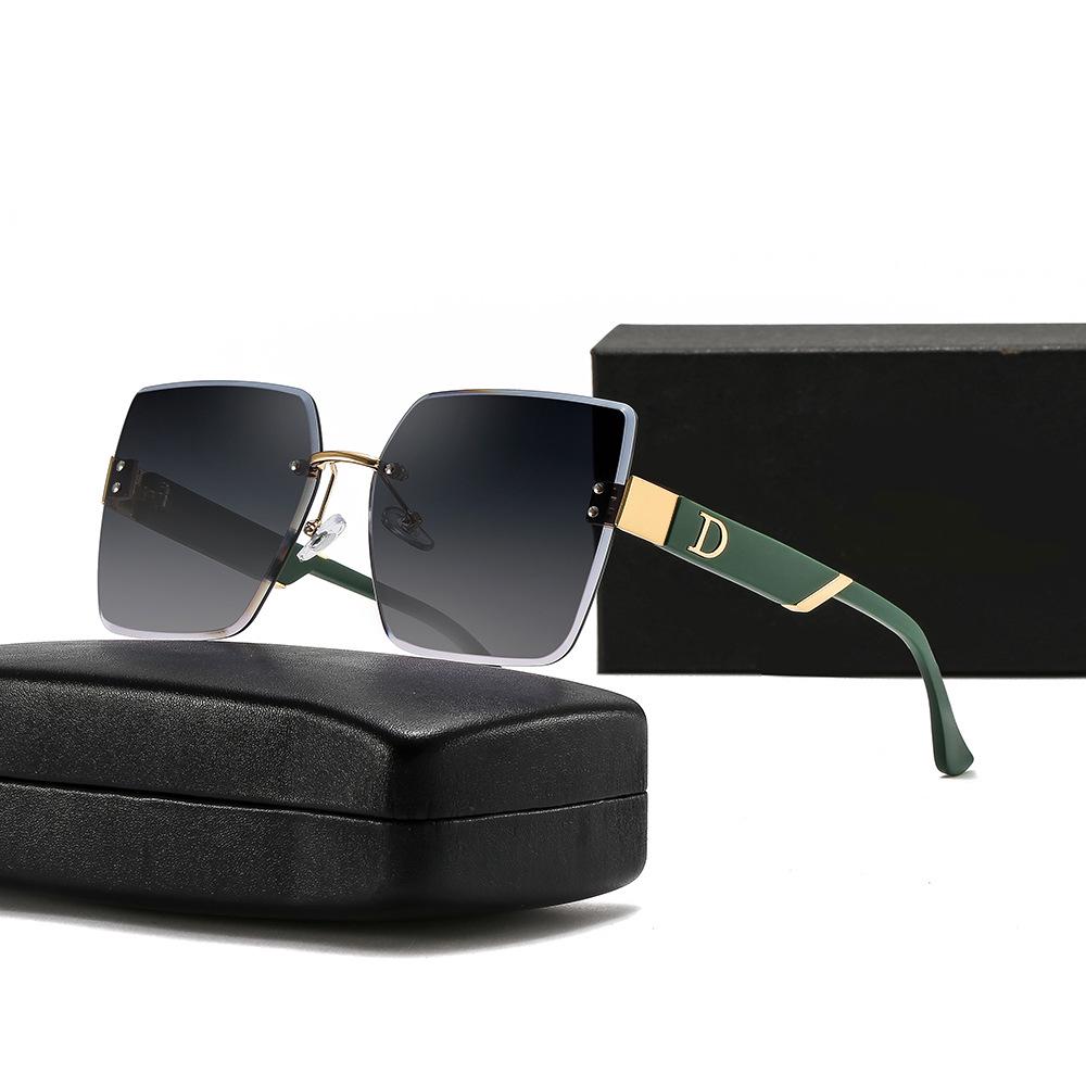 2023 D Brand Women's Rimless Fashion Sunglasses, Xiaohongshu Douyin Style, Internet Celebrity Inspired.