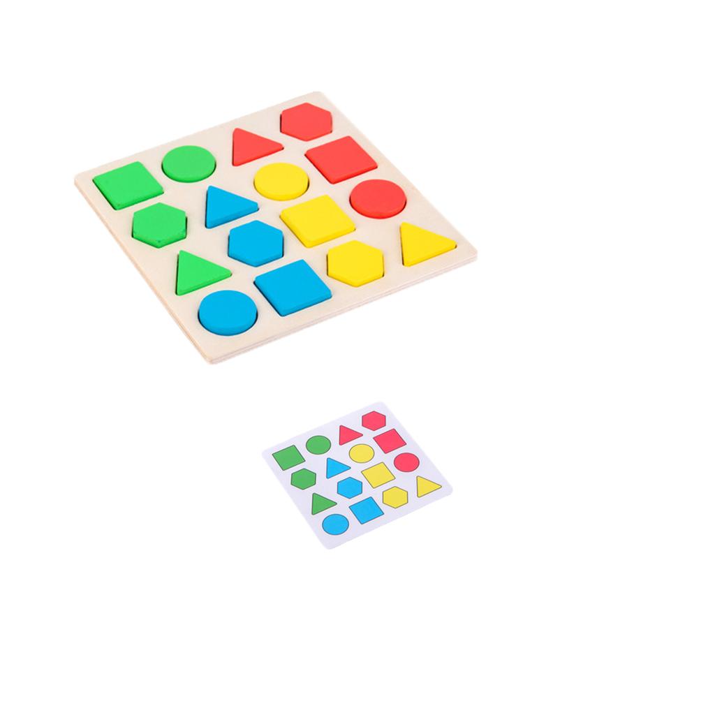 Enlightenment Early Education Parent-Child Interaction Children'S Puzzle Battle Geometry Block Toys Shape Color Matching Puzzle