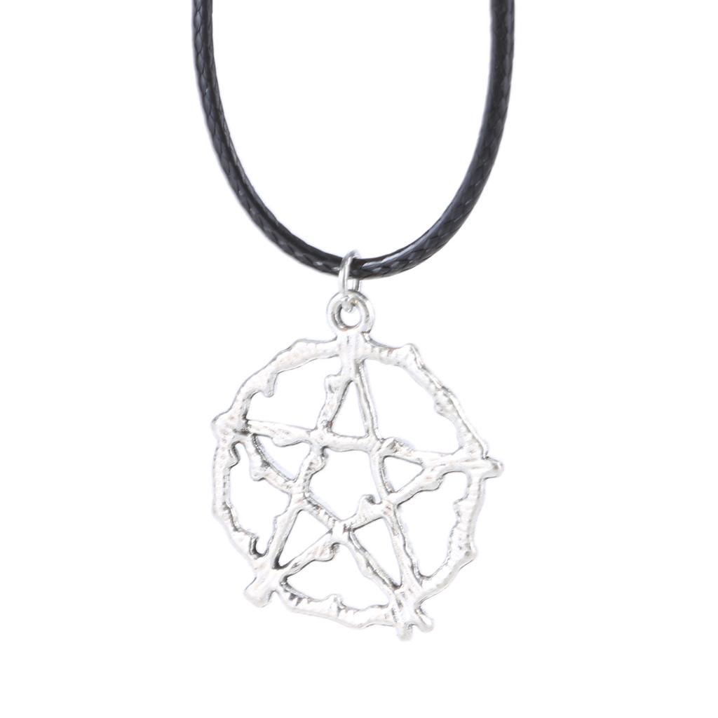 Pentagrams/Star and Moon/Wing Pendant Necklace Adjustable Chain Choker Fashionable Neckchain Jewelry for Women Girls