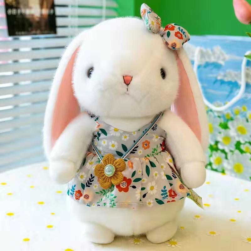 New Pastoral Rabbit Plush Toy Doll Cute Flower Dress Little Rabbit Grab Machine Doll