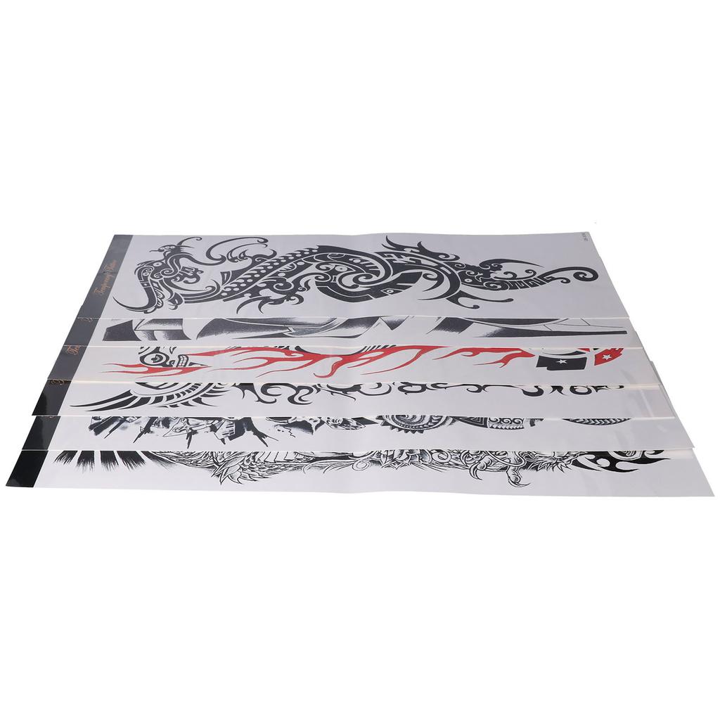 6 st Tillfälliga Tatueringar Klistermärken Vattentäta Hela Armen Tillfälliga Tatueringar för Armar och Ben