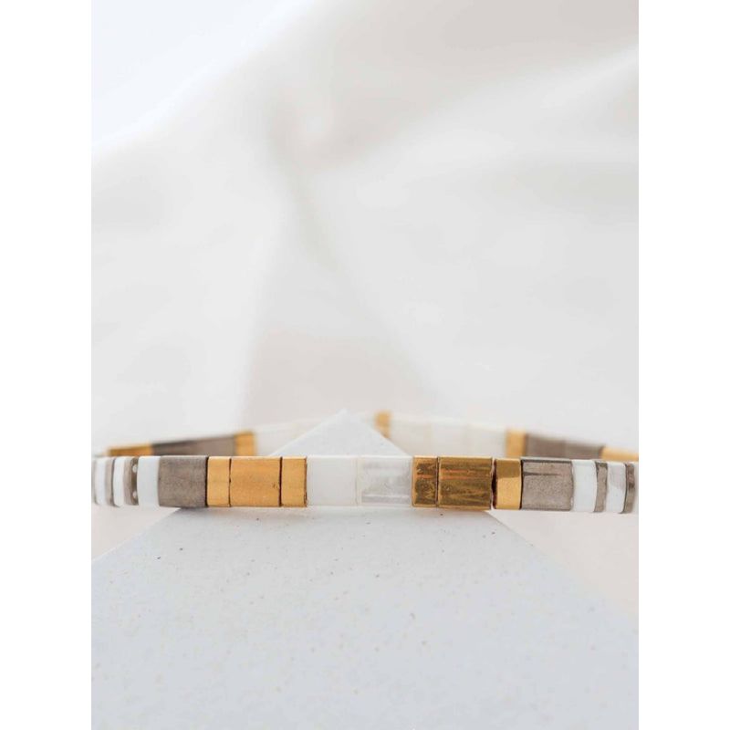Mlgm Personalized Japanese Tila Bead Handmade Bracelet Ins European and American Bohemian Style Simple and Unique Niche Bracelet
