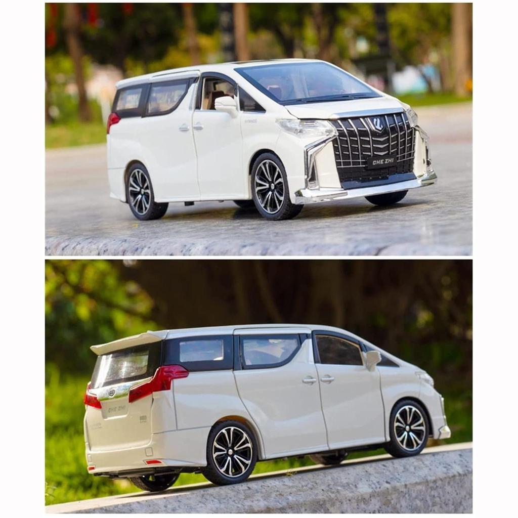 1:24 Scale Toyota Alphard MPV Car Model Alloy Car Die Cast Toy Car Model Pull Back Children Toy Collectibles Scale Model Car